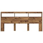 vidaXL Tête de lit Bois Ancien 220 x 17 x 102 cm Bois d'ingénierie