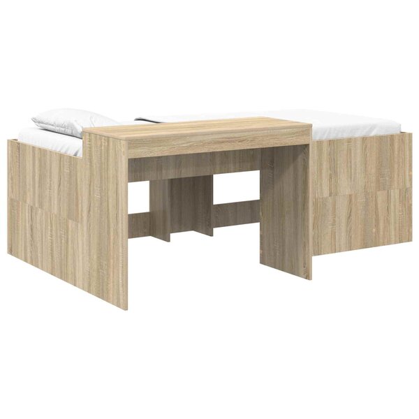 vidaXL Lit haut pour enfants avec bureau Chêne Sonoma 80 x 200 cm