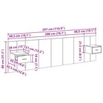 vidaXL Tête de lit avec armoire avec tiroir 3 Pièces Chêne artisanal