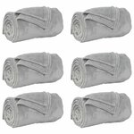 vidaXL Couvertures à jeter 6 pc Gris 240 x 270 cm 10.11 kg Polaire