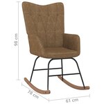 vidaXL Chaise à bascule avec tabouret Taupe Tissu