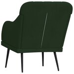 vidaXL Fauteuil Vert foncé 63x76x80 cm Velours