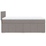 vidaXL Sommier à lattes de lit avec matelas Taupe 100x200 cm Tissu