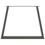 vidaXL Pieds de table à manger en forme de V 3 pièces anthracite 100 x (72-73 3) cm acier