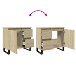 vidaXL Armoire salle de bain chêne sonoma 65x33x60 cm