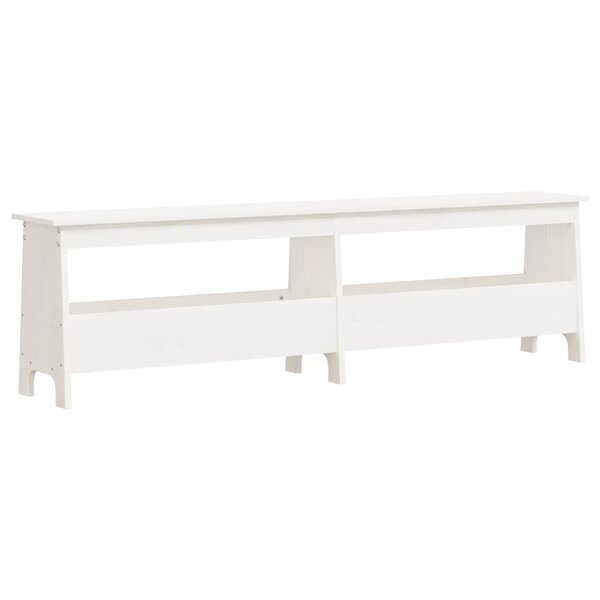 vidaXL Banc d'entrée blanc 160x28x45 cm bois de pin massif