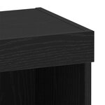 Armoire Wall vidaXL avec lumières LED Chêne Noir 40x30x30 cm