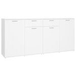 vidaXL Buffet Blanc 160x36x75 cm Bois d'ingénierie