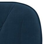 vidaXL Chaises pivotantes à manger lot de 2 Bleu Velours