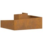 vidaXL Cache-pot de jardin Marron 100 x 100 x 50 cm Acier Corten
