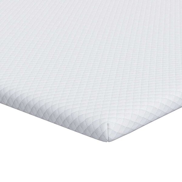 vidaXL Surmatelas Blanc 140 x 190 cm Tissu Jacquard