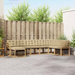 vidaXL Ensemble de canapés d'extérieur 8 Pièces Blanc et Beige