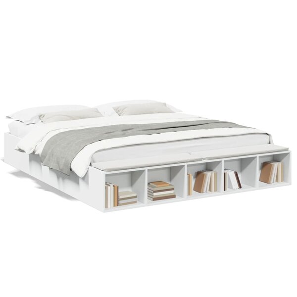 vidaXL Cadre de lit sans matelas blanc 200x200 cm