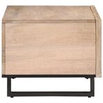 vidaXL Table basse blanc 80x51x40 cm bois de manguier massif