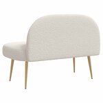 vidaXL Banc rembourré avec dossier Crème 110 x 60 x 76 cm Bouclé