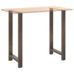 vidaXL Pieds de table de bar en acier naturel 2 pièces 60 x (110-111) cm