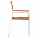 vidaXL Chaise de jardin 2 Pièces Marron 56 x 54.5 x 87 cm Teck massif