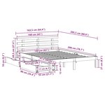 vidaXL Cadre de lit avec tiroirs sans matelas 160x200 cm