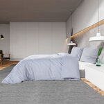 vidaXL Ensemble de housse de couette Gris 155x220 cm Microfibre légère