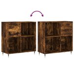 vidaXL Armoire à disques chêne fumé 84 5x38x89 cm bois d'ingénierie
