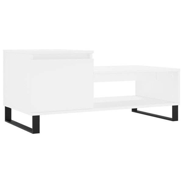 vidaXL Table basse Blanc 100x50x45 cm Bois d'ingénierie