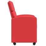 vidaXL Chaises de Salle à Manger avec Roues avec des roues 2 Pièces Rouge