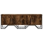 vidaXL Meuble TV chêne fumé 122x34x41 cm bois d'ingénierie
