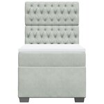 vidaXL Sommier à lattes de lit et matelas Gris clair 100x200cm Velours