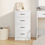 vidaXL Buffet avec tiroir Blanc 40 x 41 x 75 cm Bois d'ingénierie