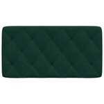 vidaXL Coussin de tête de lit vert foncé 100 cm velours