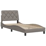 vidaXL Cadre de lit sans matelas taupe 80x200 cm tissu