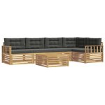 vidaXL Ensemble de canapés d'extérieur 6 pc Blanc et anthracite