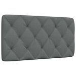 vidaXL Coussin de tête de lit gris foncé 100 cm tissu