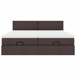 VidaXL Cadre de lit ottoman avec matelas marron foncé 160x200 cm tissu