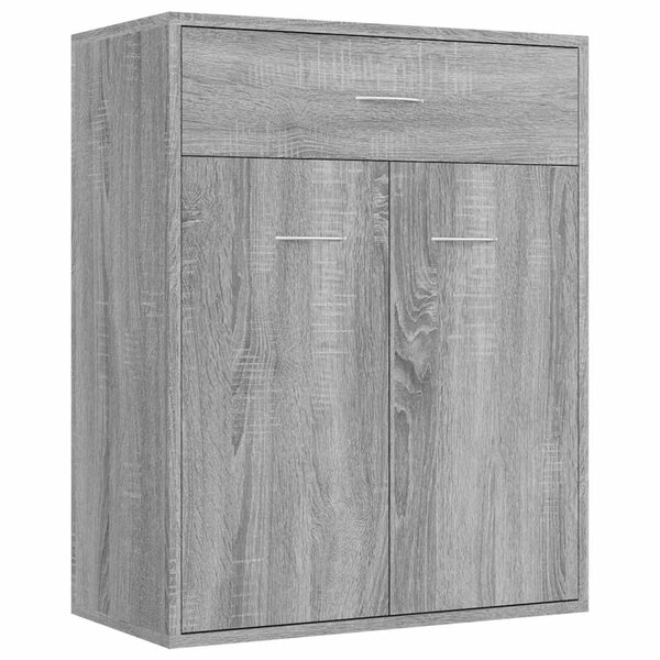 vidaXL Buffet Sonoma gris 60x30x75 cm Bois d'ingénierie