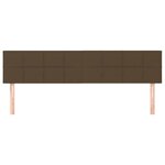 vidaXL Têtes de lit 2 Pièces Marron Foncé 100x5x78/88 cm Tissu