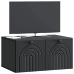 vidaXL Meuble TV mural Noir 59 5 x 41 x 30 cm Bois d'ingénierie