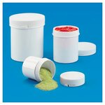 Pot rond blanc opaque à couvercle vissant inviolable 250 ml (lot de 200)