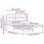 vidaXL Cadre de lit avec tête de lit rembourrée Noir 120 x 190 cm