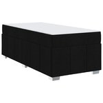 vidaXL Cadre de lit avec matelas Noir 100 x 200 cm tissu