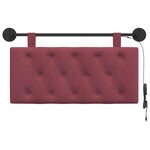 vidaXL Tête de lit suspendue Avec lumière LED Bordeaux Tissu