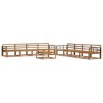 vidaXL Ensemble de canapés d'extérieur 9 Pièces Naturel
