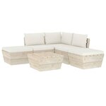 vidaXL Salon de jardin palette 6 Pièces avec coussins bois d'épicéa