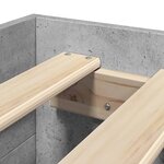 vidaXL Cadre de lit gris béton 100x200 cm bois d'ingénierie