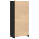vidaXL Armoire avec stockage Noir 90 x 52 x 200 cm Bois d'ingénierie