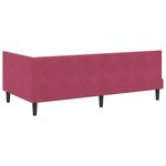 vidaXL Cadre de lit d'angle Rouge bordeaux 90 x 190 cm Velours