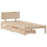 vidaXL Cadre de lit avec tiroirs sans matelas 90x200 cm