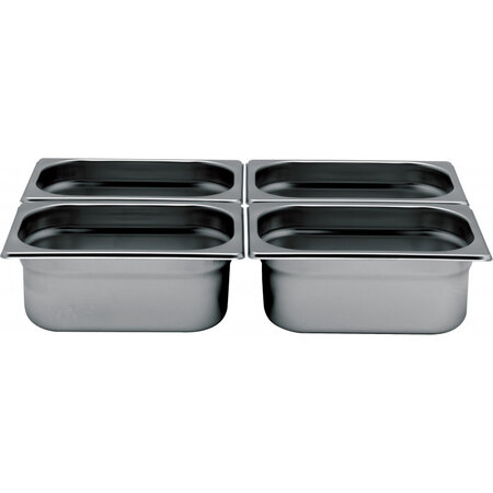 Bac gastro inox gn 1/4 p-65 - l2g -  - inox1.7265 162x65xmm