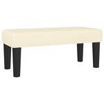 vidaXL Sommier à lattes de lit avec matelas Crème 100x200cm Similicuir