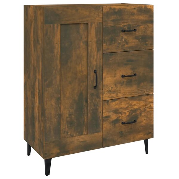 vidaXL Buffet Chêne fumé 69 5x34x90 cm Bois d'ingénierie